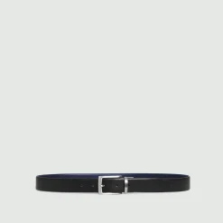 Theory Abhy Reversible Belt In Pebbled Leather-Men Accessories