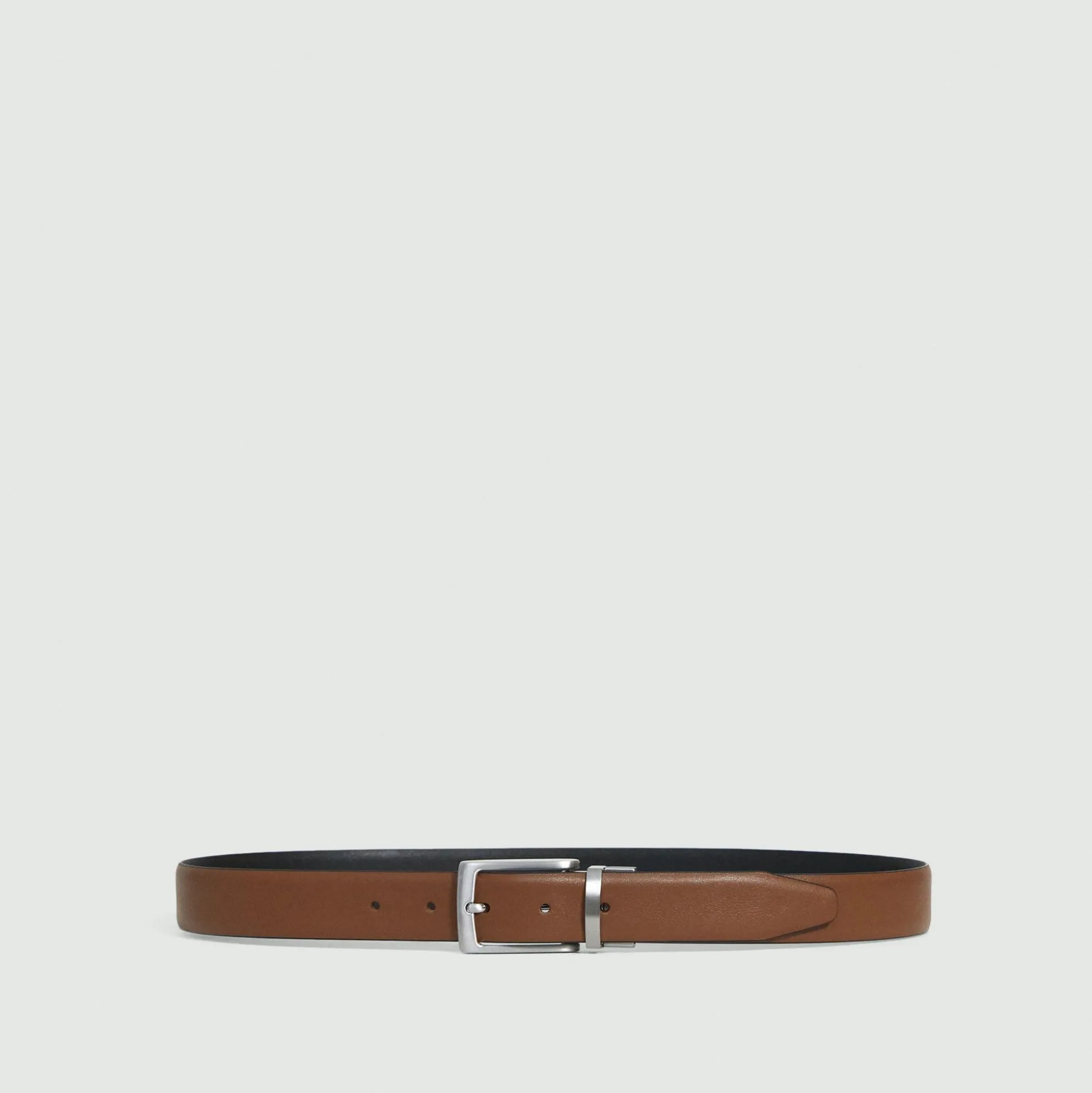 Theory Abhy Reversible Belt In Pebbled Leather-Men Accessories