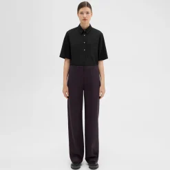 Theory Adjustable Wool Gabardine Pant-Women Suits|Pants