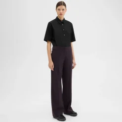 Theory Adjustable Wool Gabardine Pant-Women Suits|Pants