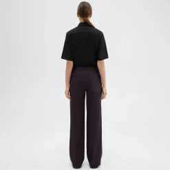 Theory Adjustable Wool Gabardine Pant-Women Suits|Pants