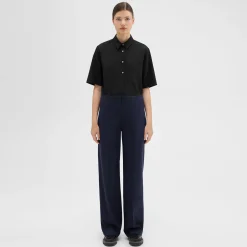 Theory Adjustable Wool Gabardine Pant-Women Suits|Pants