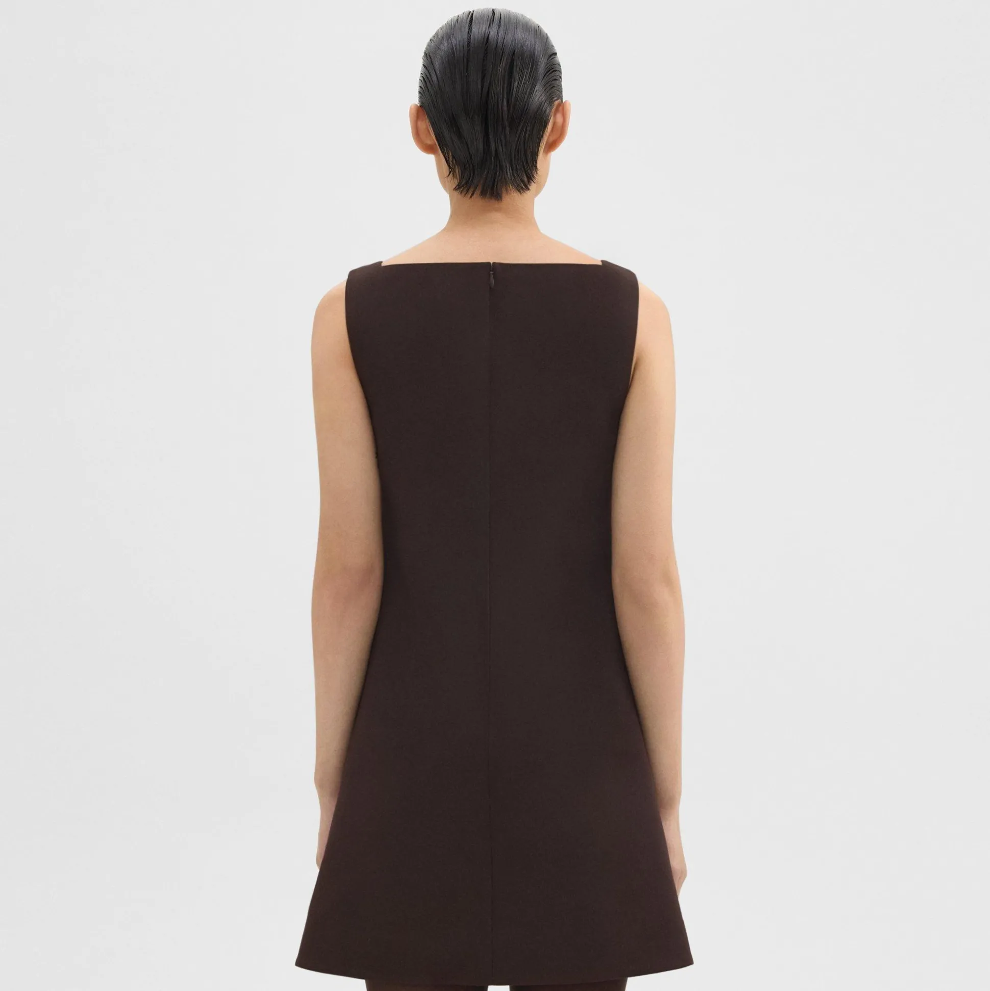 Theory A-Line Mini Dress In Double Weave-Women Dresses