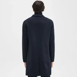 Theory Almec Coat In Double-Face Wool-Cashmere-Men Outerwear