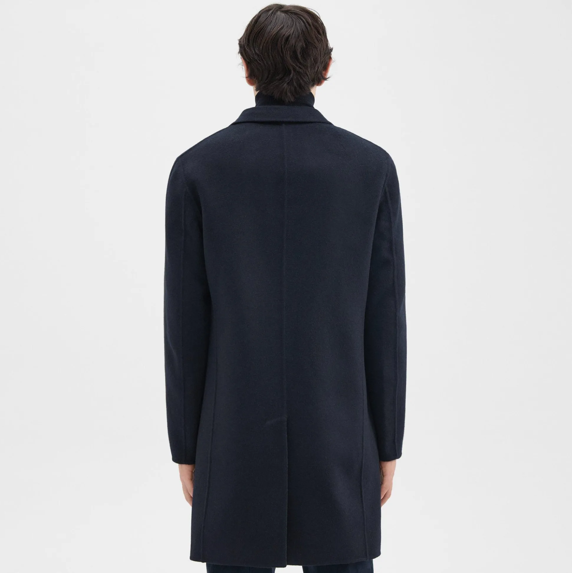 Theory Almec Coat In Double-Face Wool-Cashmere-Men Outerwear