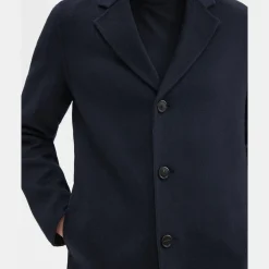 Theory Almec Coat In Double-Face Wool-Cashmere-Men Outerwear