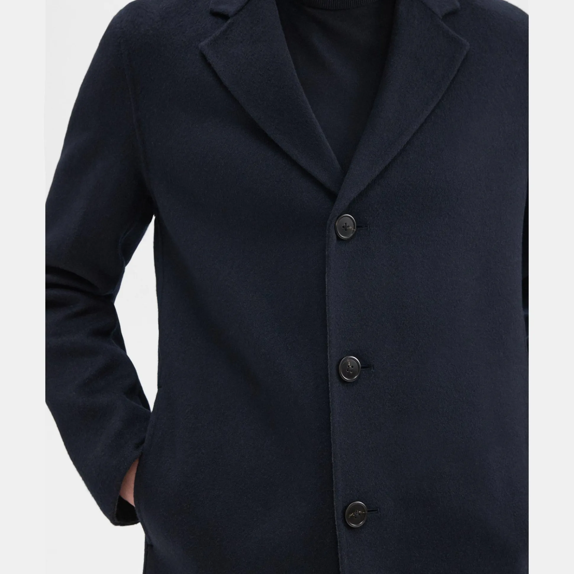 Theory Almec Coat In Double-Face Wool-Cashmere-Men Outerwear