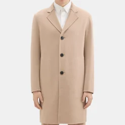 Theory Almec Coat In Double-Face Wool-Cashmere-Men Outerwear