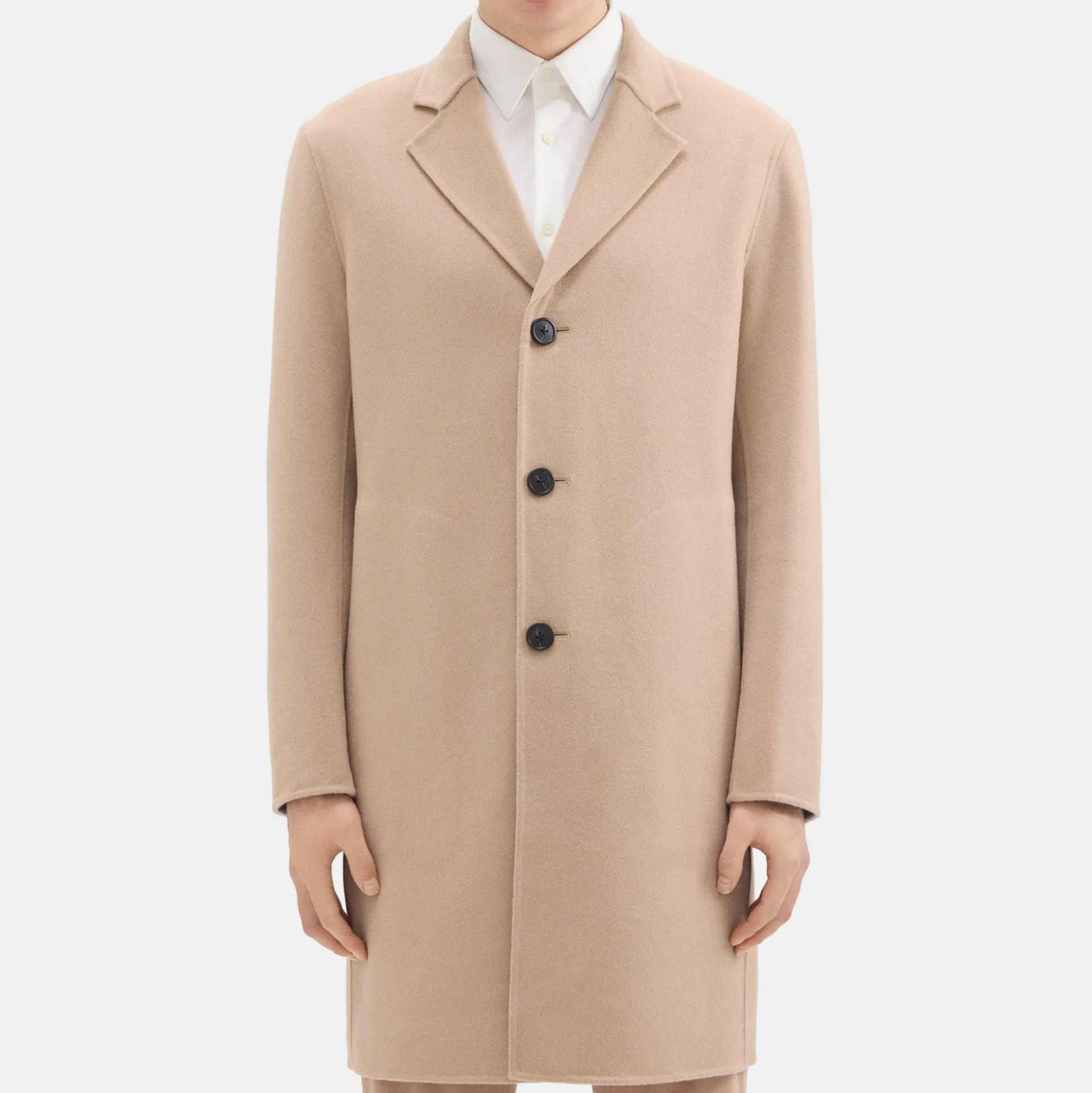 Theory Almec Coat In Double-Face Wool-Cashmere-Men Outerwear