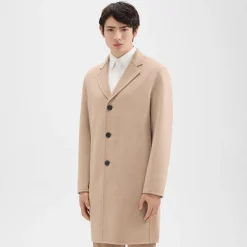 Theory Almec Coat In Double-Face Wool-Cashmere-Men Outerwear