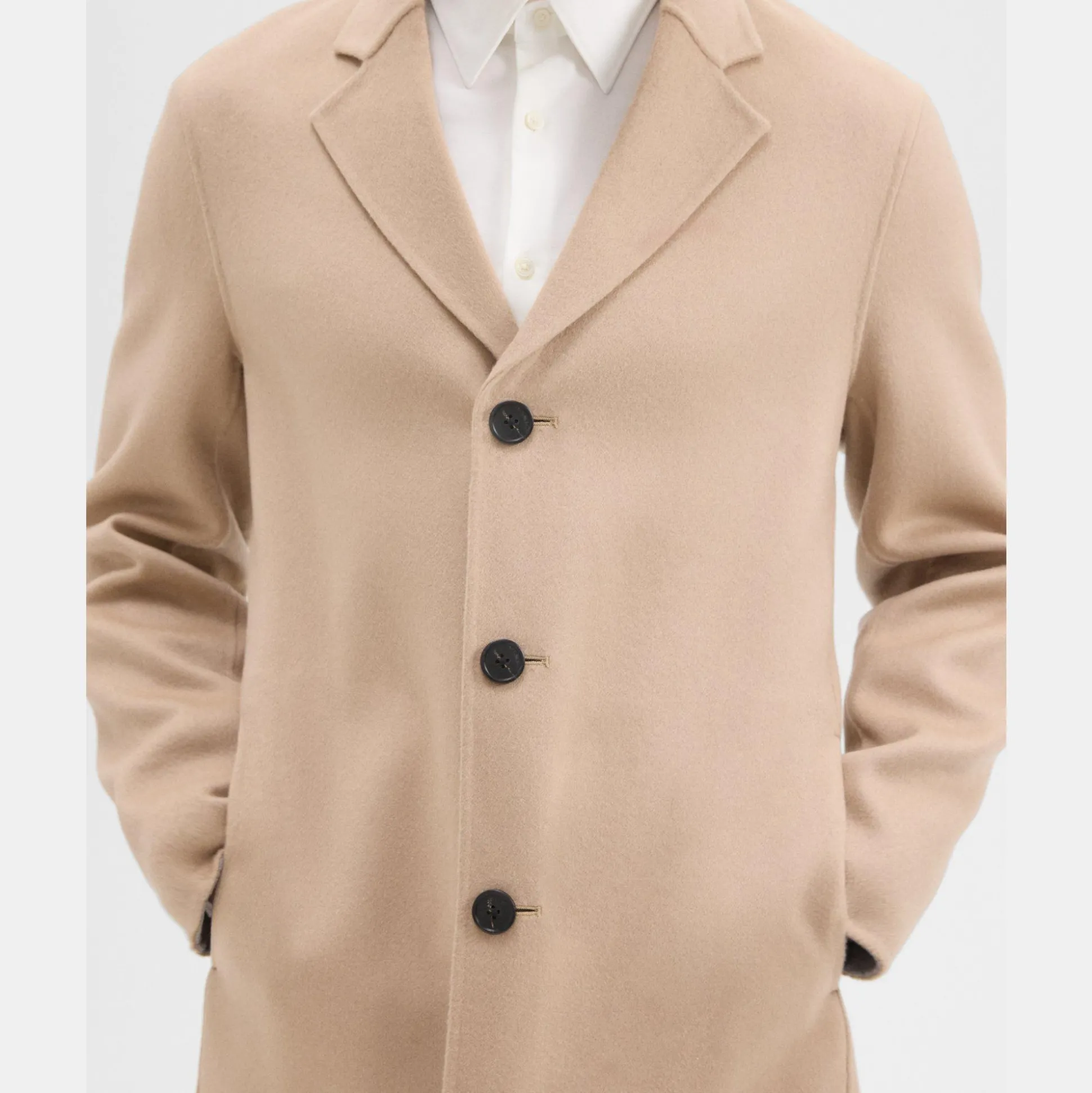 Theory Almec Coat In Double-Face Wool-Cashmere-Men Outerwear