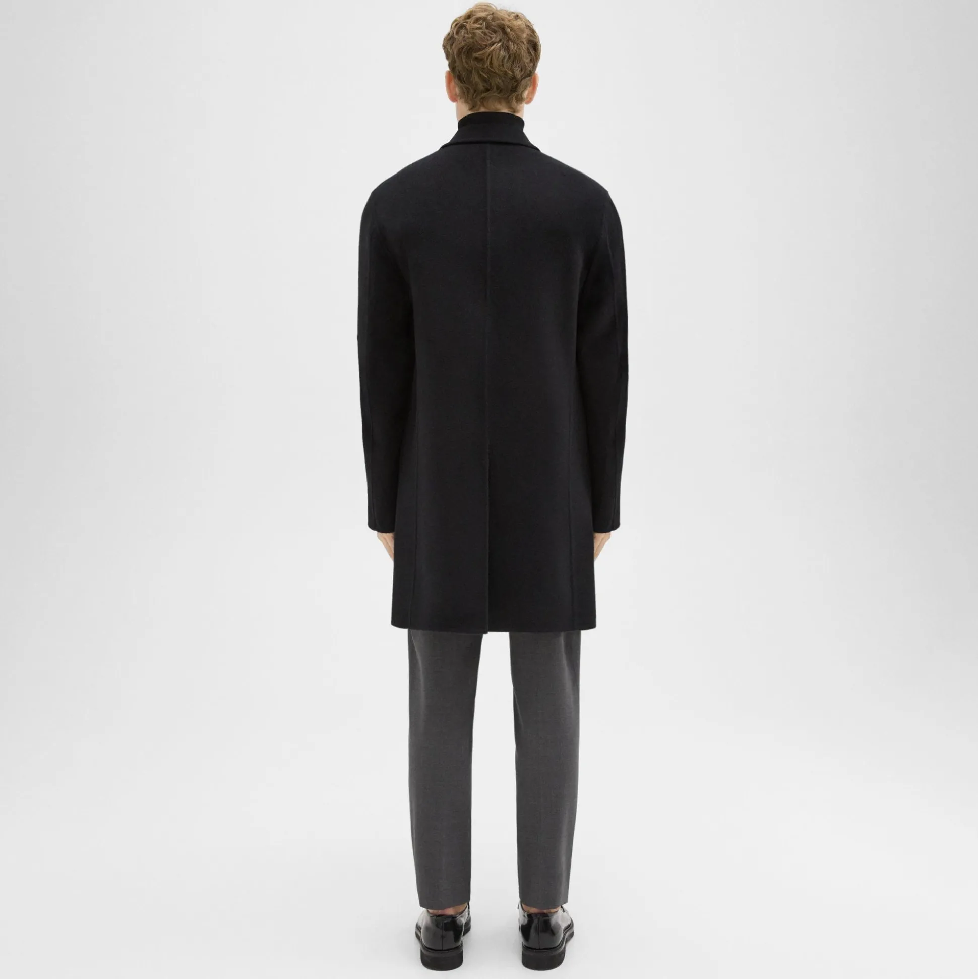 Theory Almec Coat In Double-Face Wool-Cashmere-Men Outerwear