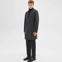 Theory Almec Coat In Double-Face Wool-Cashmere-Men Outerwear