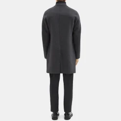 Theory Almec Coat In Double-Face Wool-Cashmere-Men Outerwear