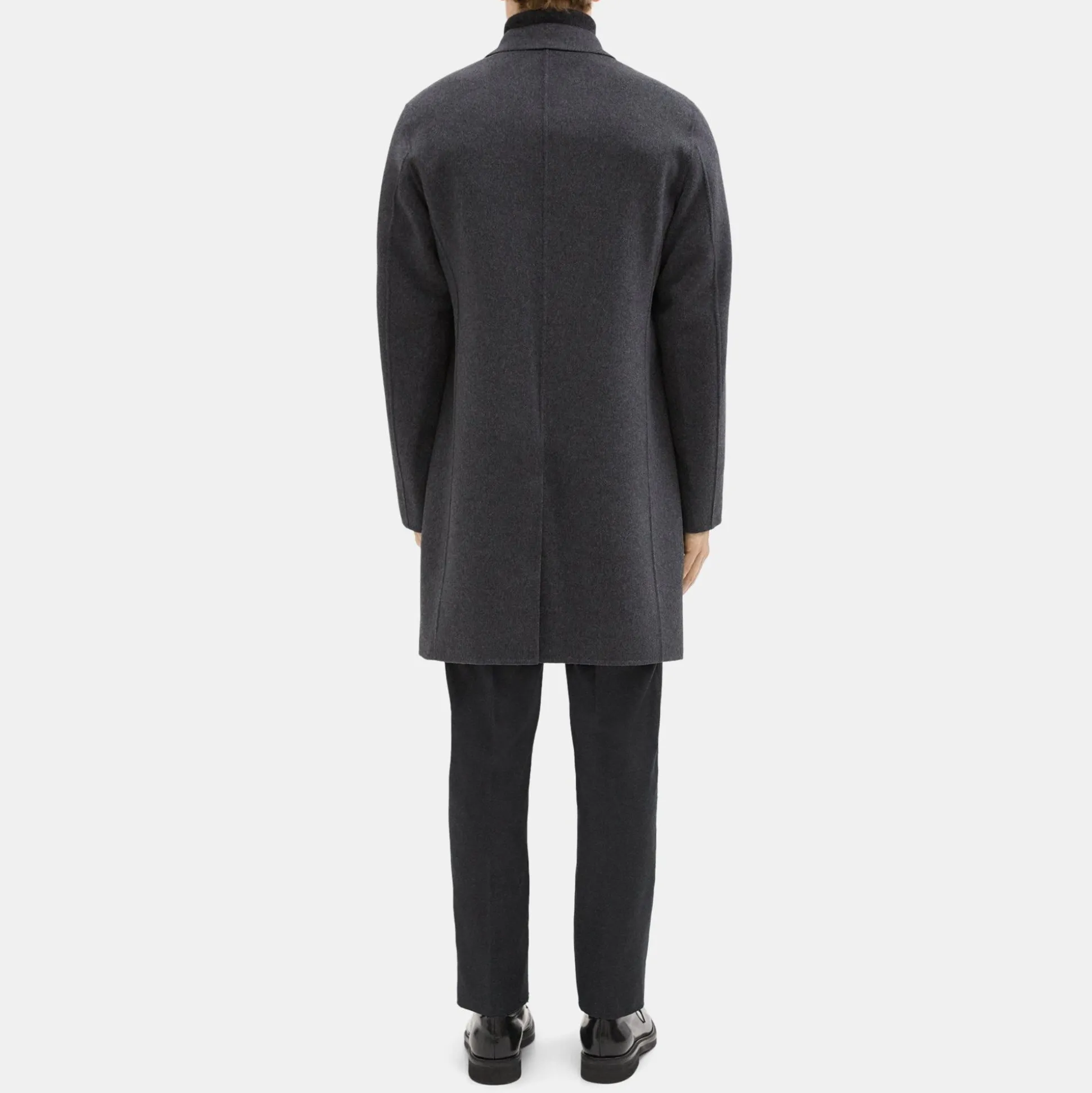 Theory Almec Coat In Double-Face Wool-Cashmere-Men Outerwear