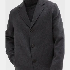 Theory Almec Coat In Double-Face Wool-Cashmere-Men Outerwear