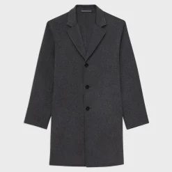 Theory Almec Coat In Double-Face Wool-Cashmere-Men Outerwear