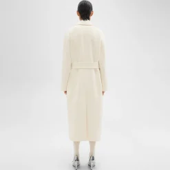 Theory Belted Coat In Double-Face Wool-Cashmere-Women Outerwear