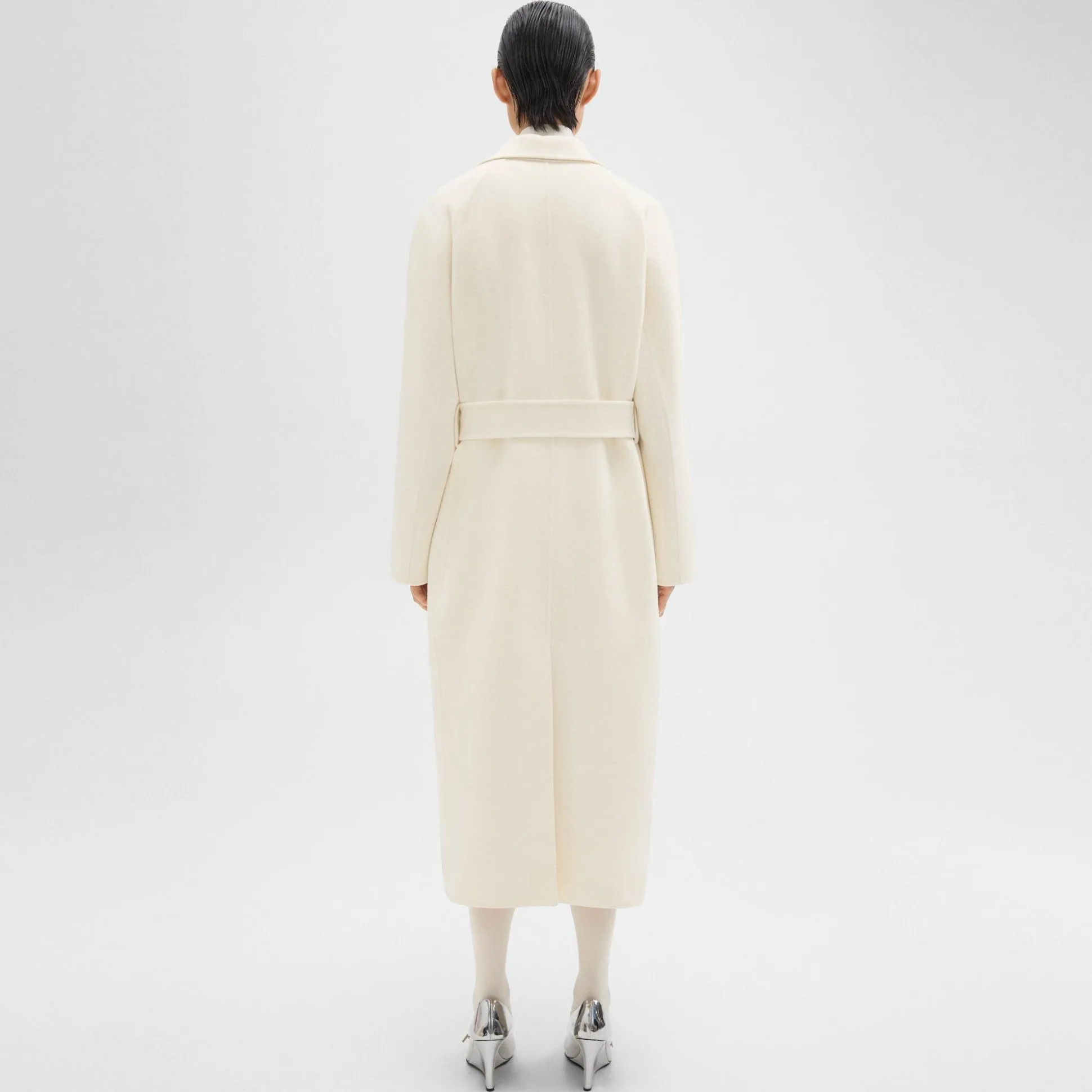 Theory Belted Coat In Double-Face Wool-Cashmere-Women Outerwear