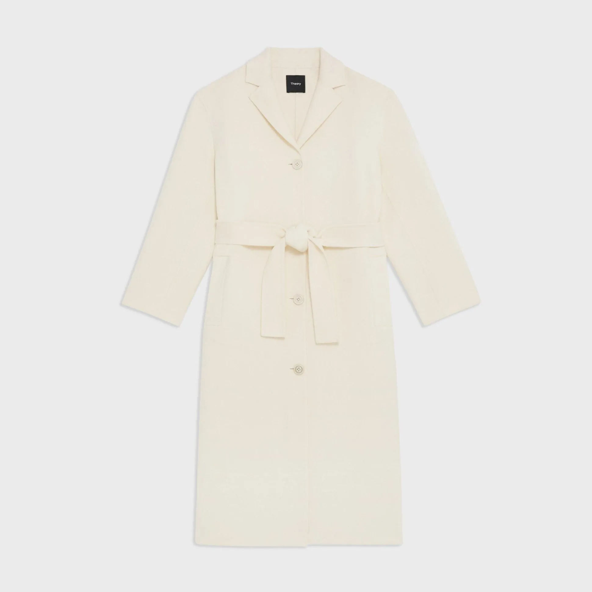 Theory Belted Coat In Double-Face Wool-Cashmere-Women Outerwear