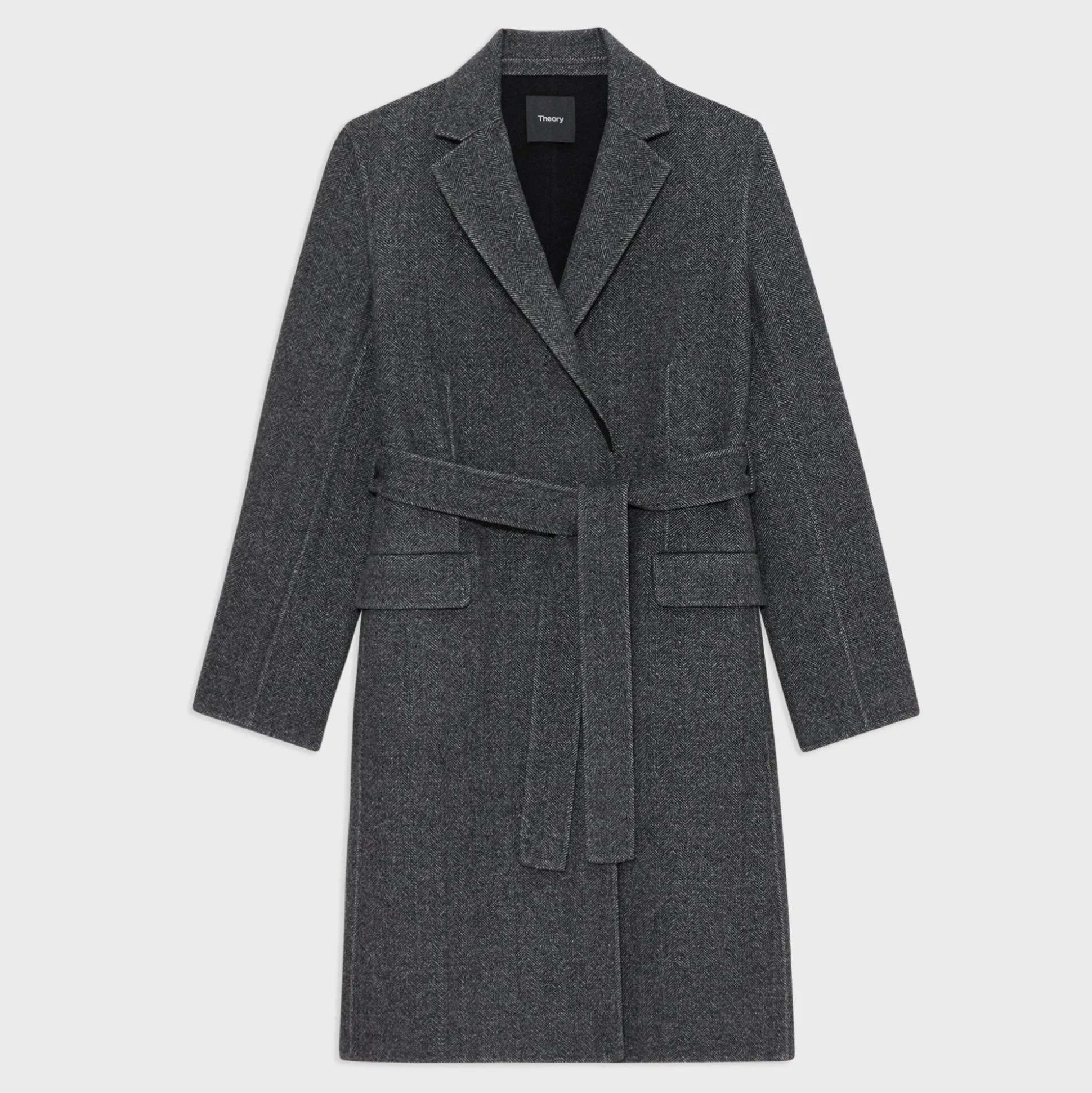 Theory Belted Coat In Double-Face Wool-Cashmere-Women Outerwear
