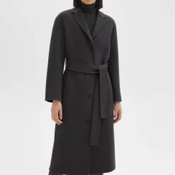 Theory Belted Coat In Recycled Wool-Cashmere-Women Outerwear
