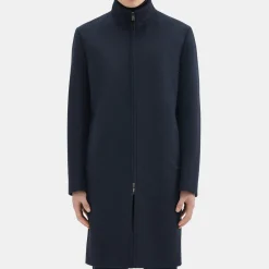 Theory Belvin Coat In Recycled Wool-Blend Melton-Men Outerwear