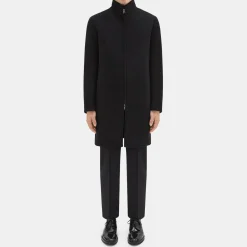 Theory Belvin Coat In Recycled Wool-Blend Melton-Men Outerwear