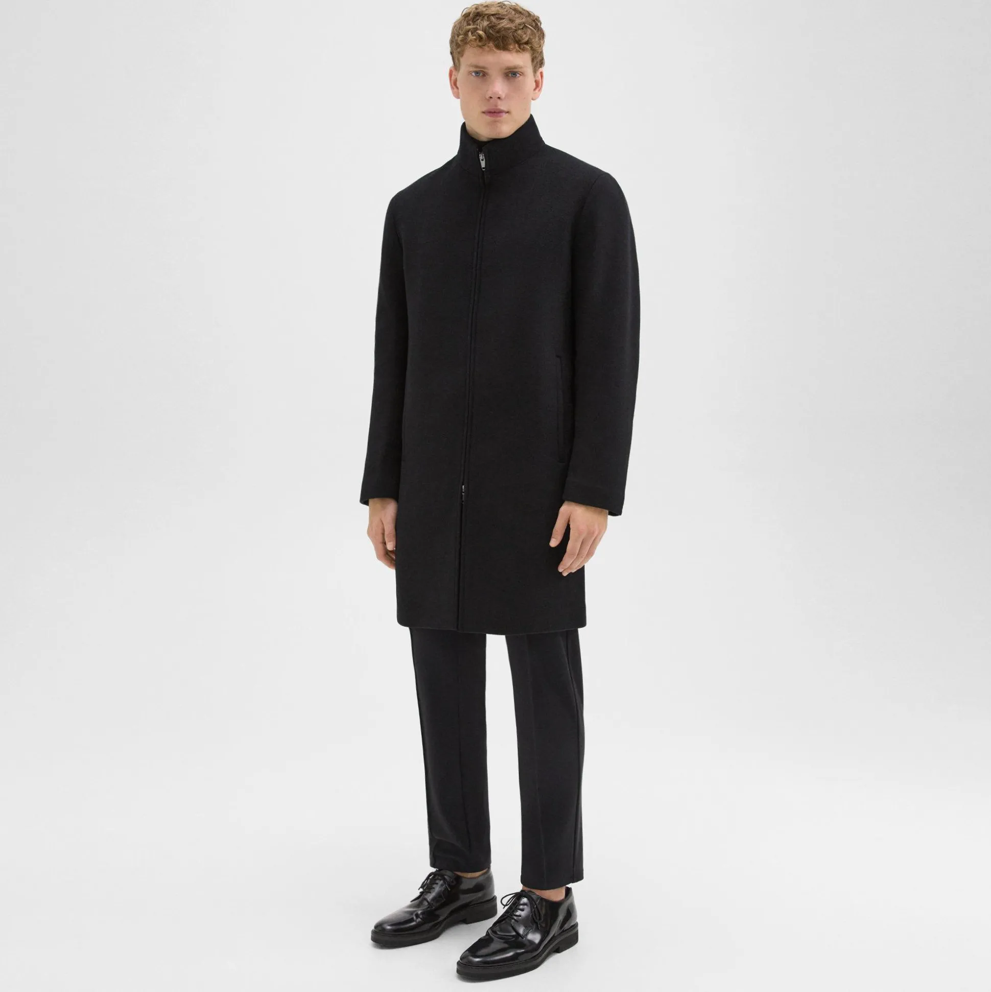 Theory Belvin Coat In Recycled Wool-Blend Melton-Men Outerwear