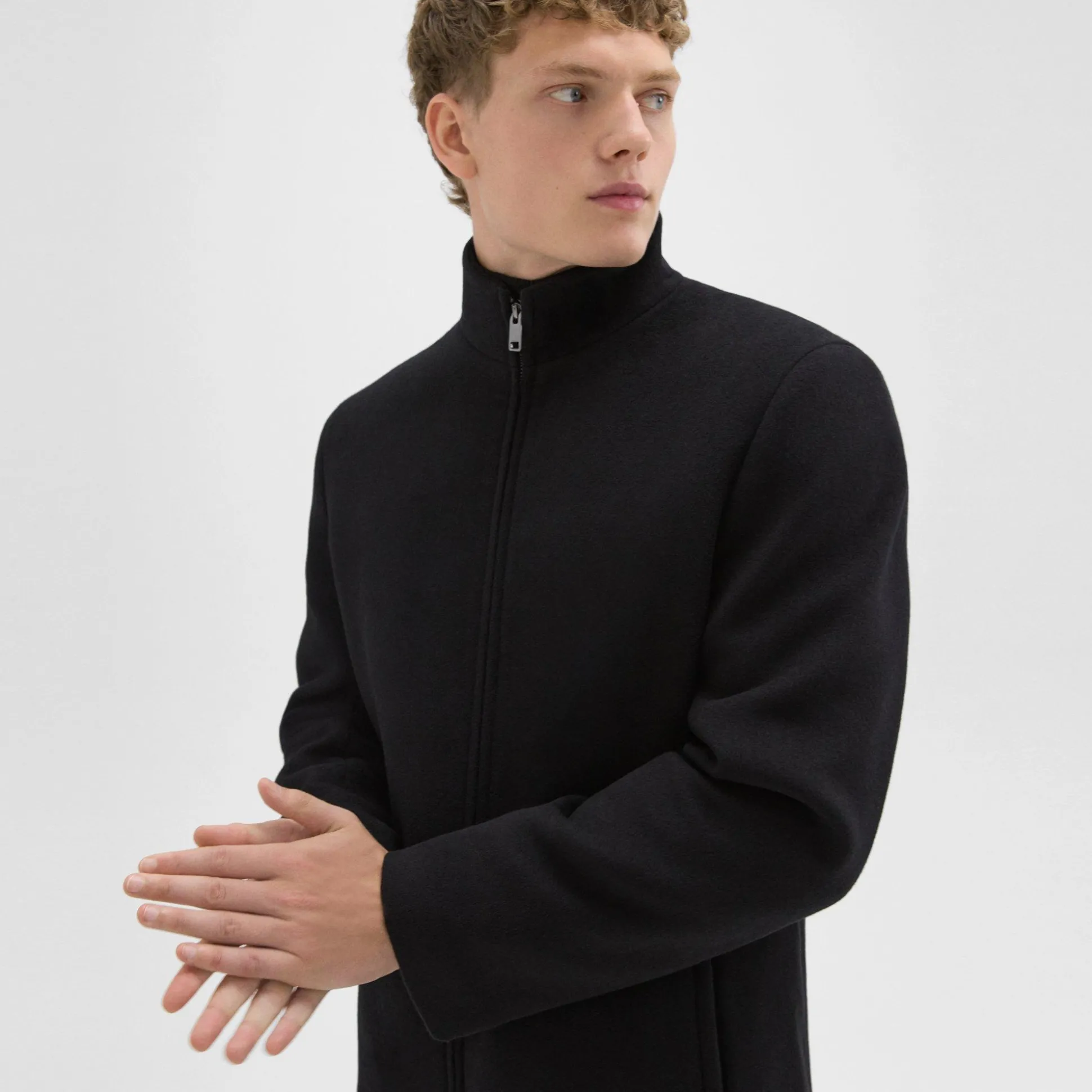 Theory Belvin Coat In Recycled Wool-Blend Melton-Men Outerwear