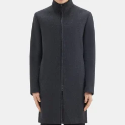 Theory Belvin Coat In Recycled Wool-Blend Melton-Men Outerwear