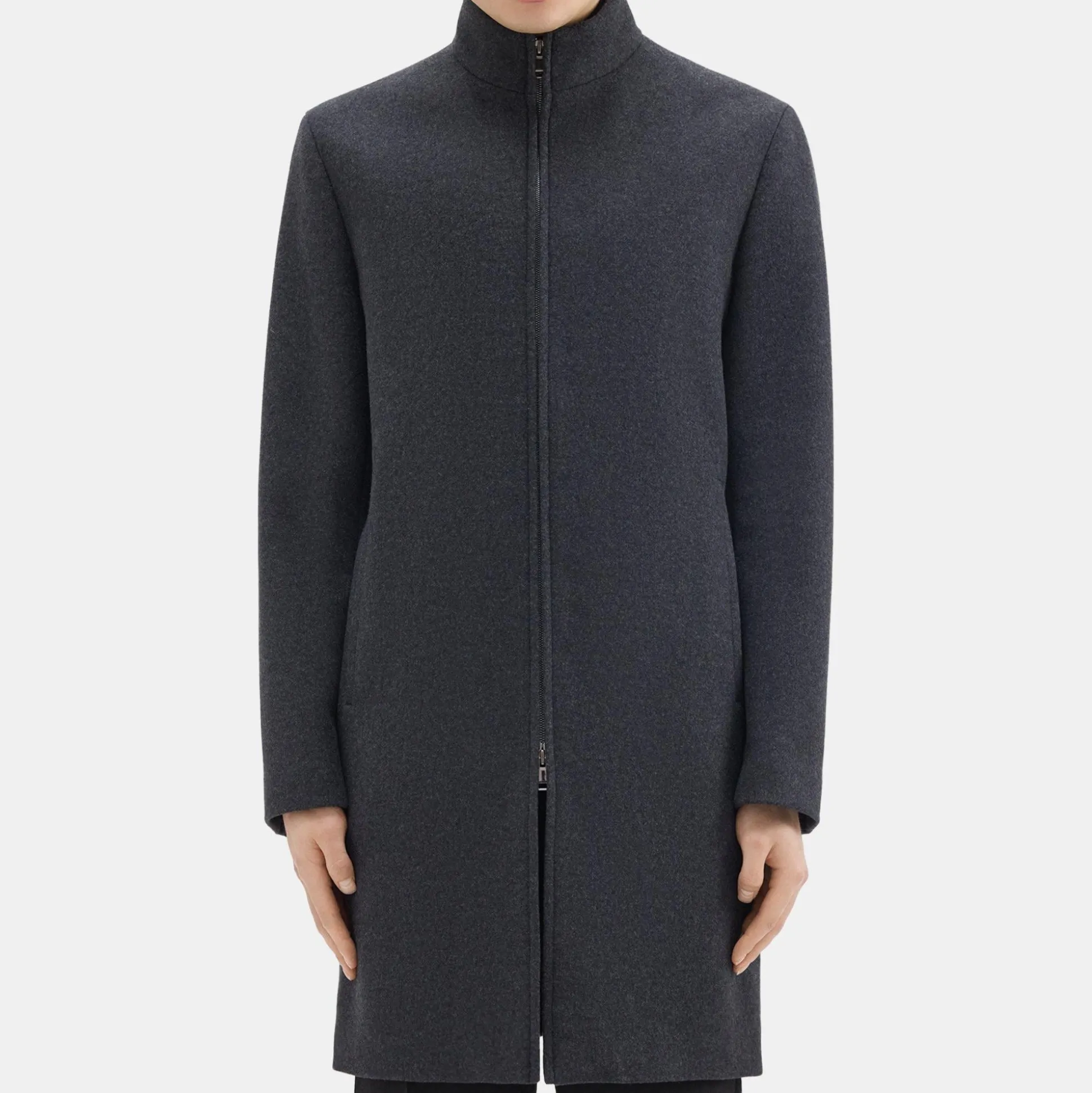 Theory Belvin Coat In Recycled Wool-Blend Melton-Men Outerwear