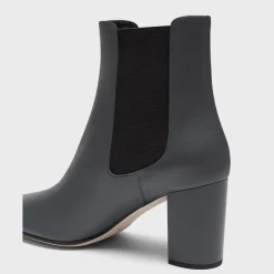 Theory Block Heel Chelsea Bootie In Leather-Women Shoes