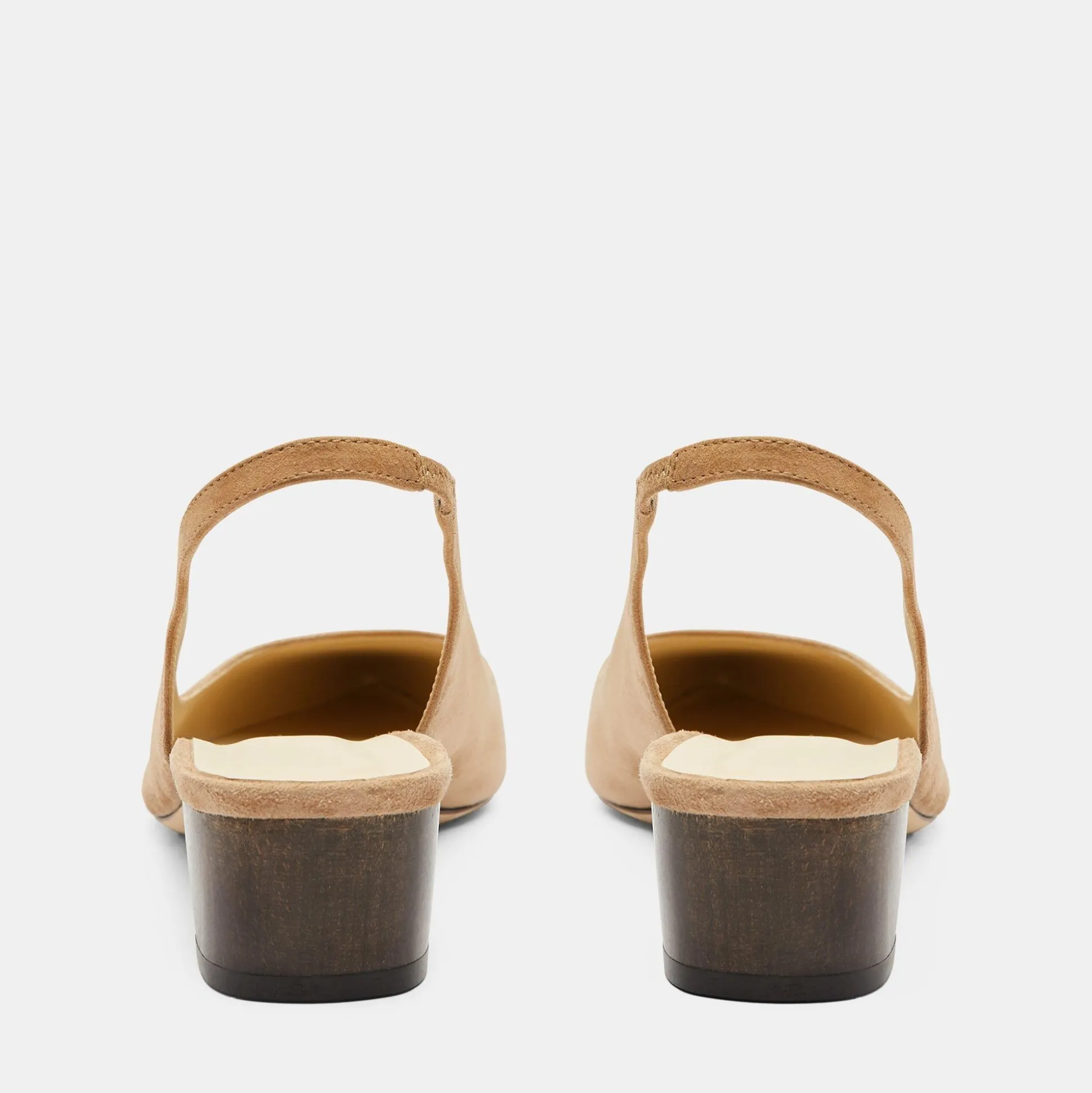 Theory Block Heel Slingback In Suede-Women Shoes