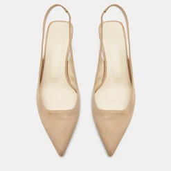 Theory Block Heel Slingback In Suede-Women Shoes