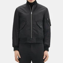 Theory Bomber Puffer Jacket In Recycled Nylon-Men Blazers + Jackets|Outerwear