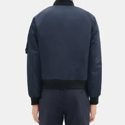 Theory Bomber Puffer Jacket In Recycled Nylon-Men Outerwear|Blazers + Jackets