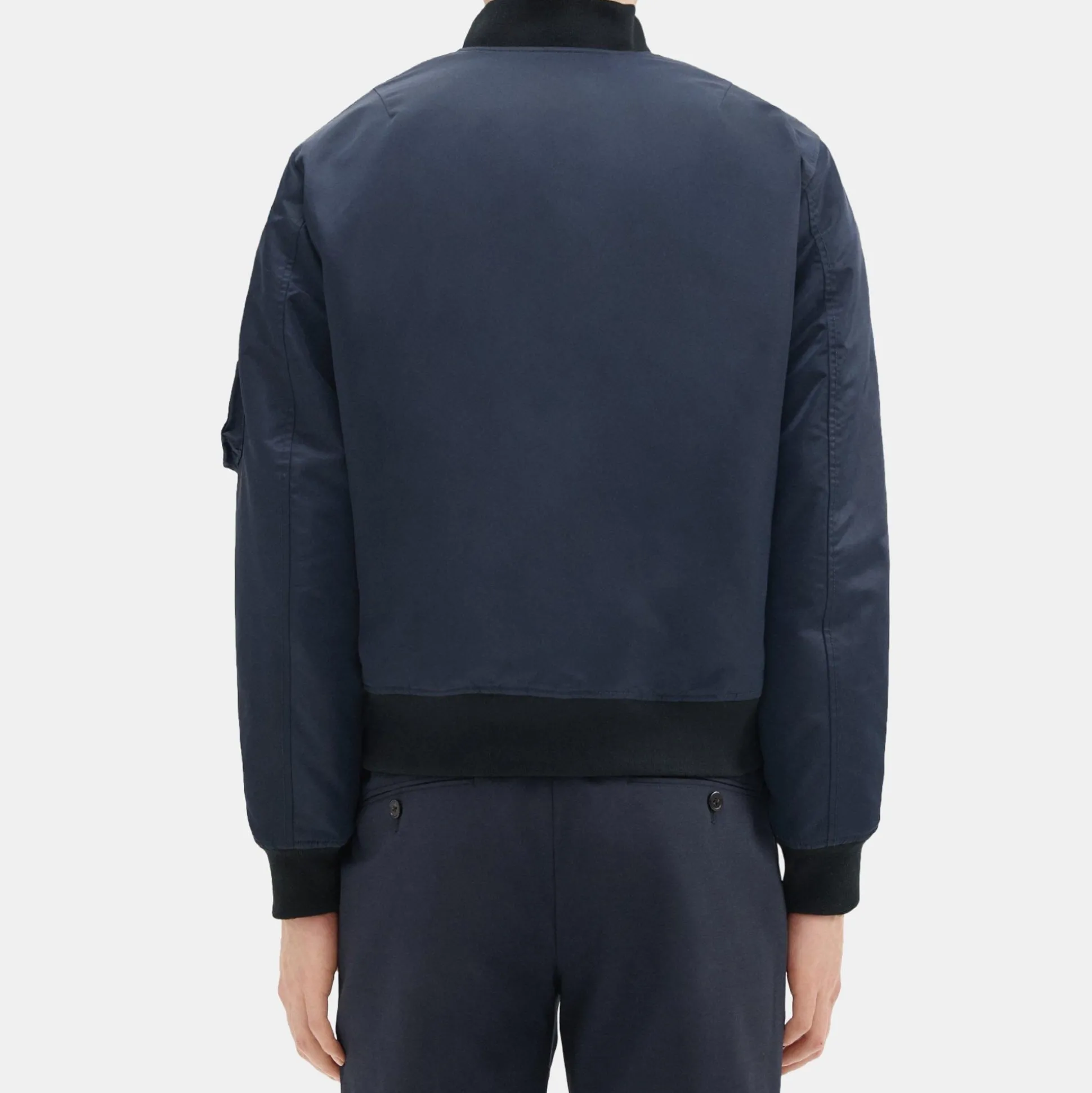Theory Bomber Puffer Jacket In Recycled Nylon-Men Outerwear|Blazers + Jackets