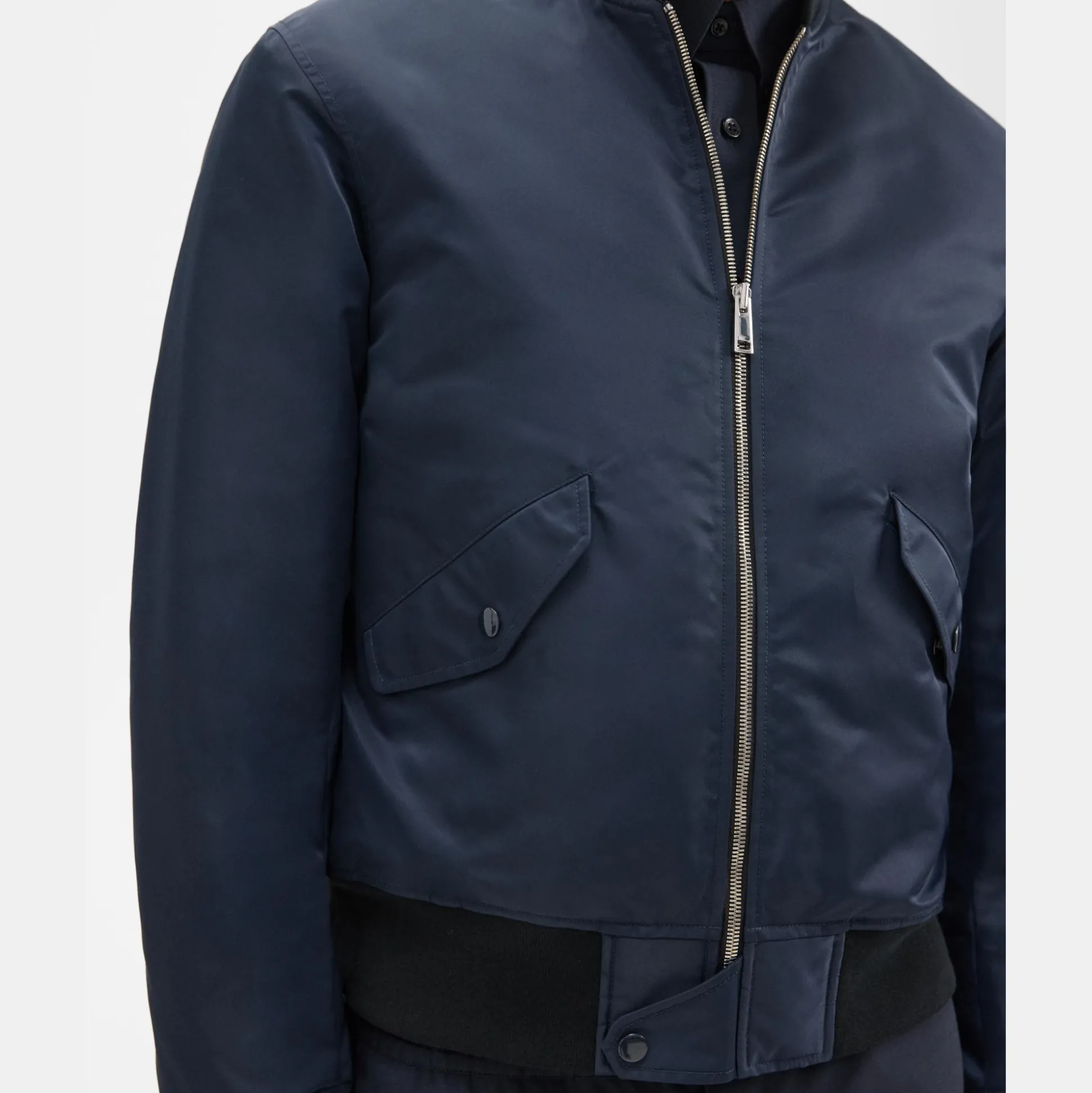 Theory Bomber Puffer Jacket In Recycled Nylon-Men Outerwear|Blazers + Jackets