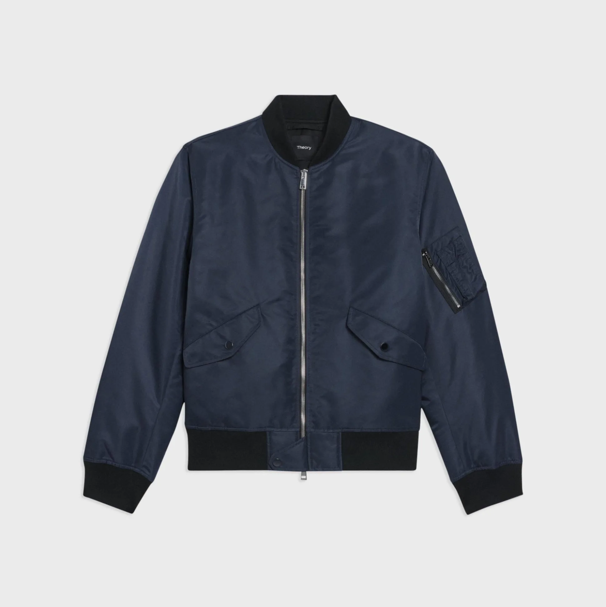 Theory Bomber Puffer Jacket In Recycled Nylon-Men Outerwear|Blazers + Jackets
