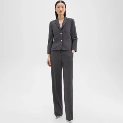 Theory Boxy Patch Pocket Blazer In Good Wool-Women Blazers + Jackets|Suits