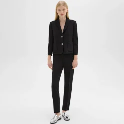 Theory Boxy Patch Pocket Blazer In Admiral Crepe-Women Suits|Blazers + Jackets