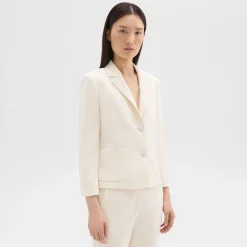 Theory Boxy Patch Pocket Blazer In Admiral Crepe-Women Suits|Blazers + Jackets