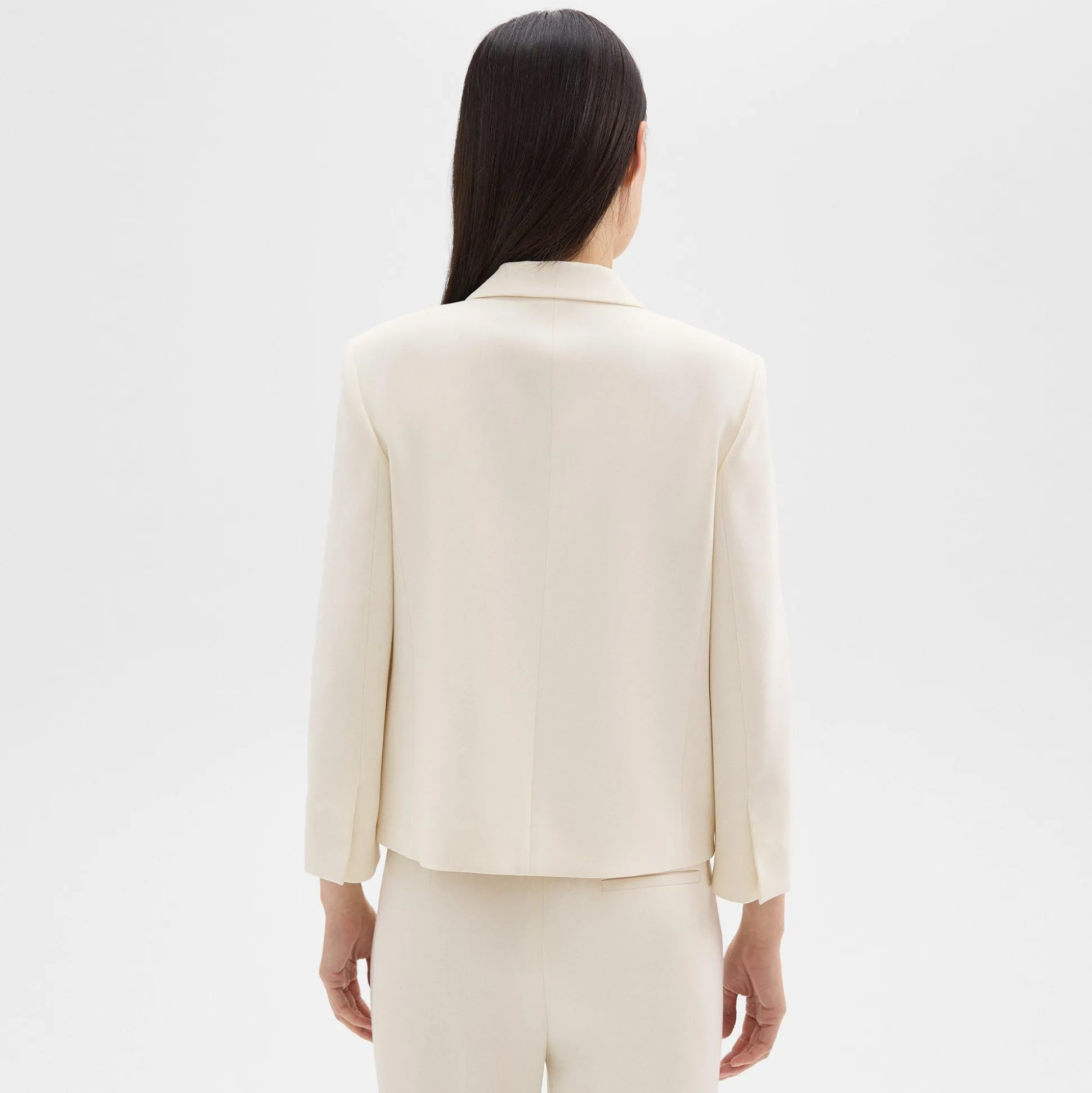 Theory Boxy Patch Pocket Blazer In Admiral Crepe-Women Suits|Blazers + Jackets