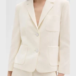 Theory Boxy Patch Pocket Blazer In Admiral Crepe-Women Suits|Blazers + Jackets