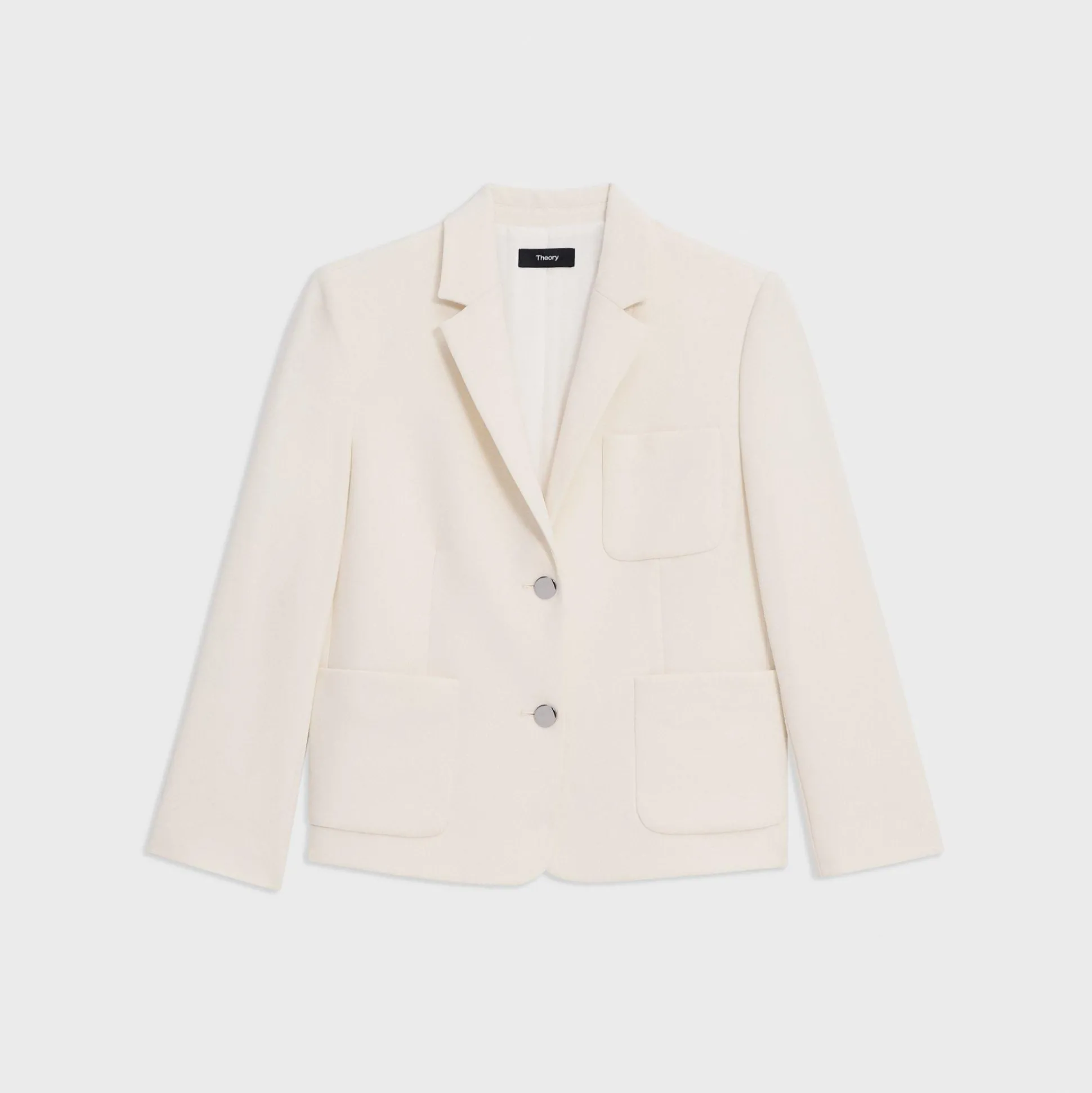 Theory Boxy Patch Pocket Blazer In Admiral Crepe-Women Suits|Blazers + Jackets