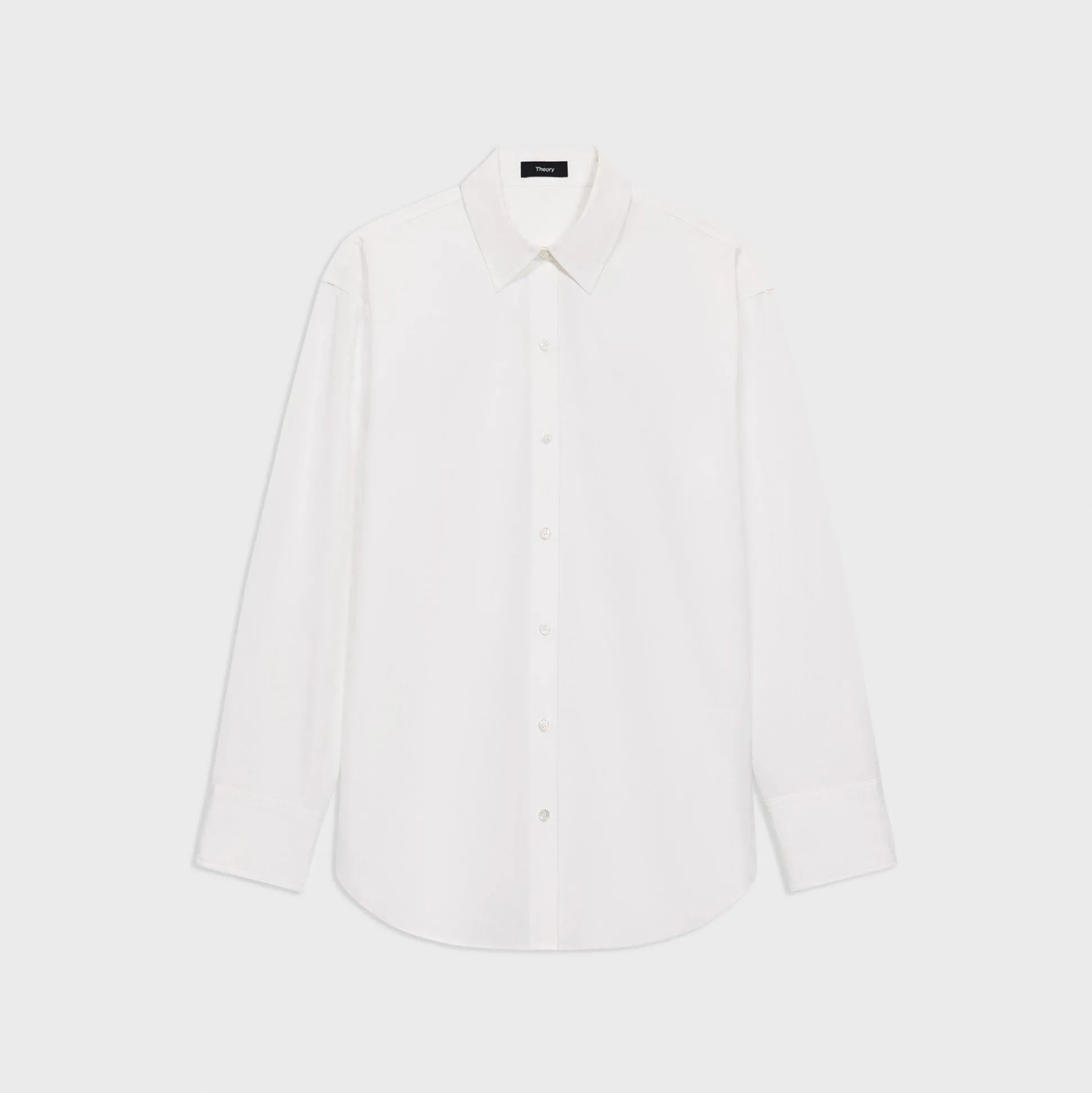 Theory Boyfriend Shirt In Good Cotton-Women Tops