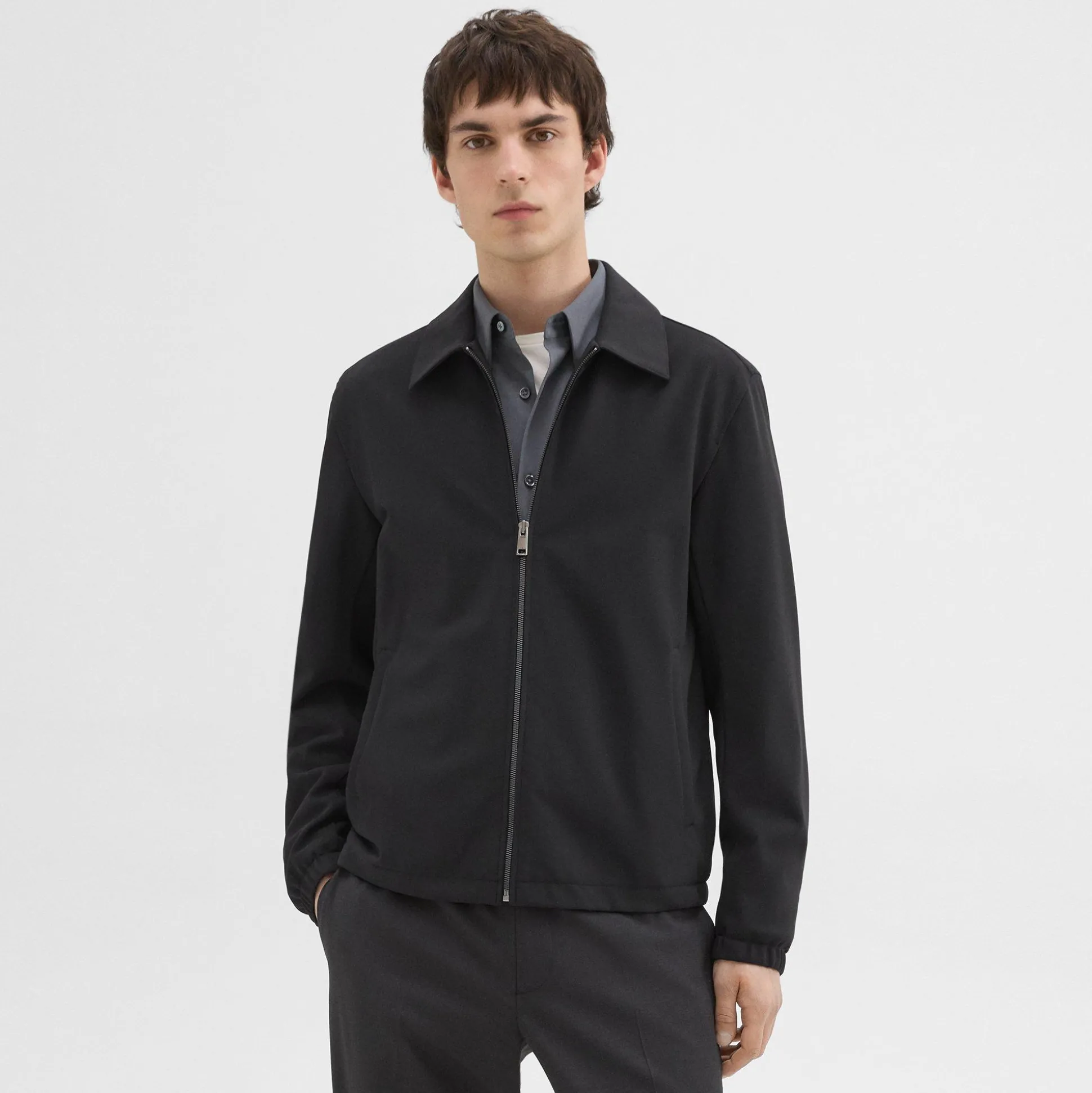 Theory Brody Jacket In Precision Ponte-Men Outerwear|Blazers + Jackets