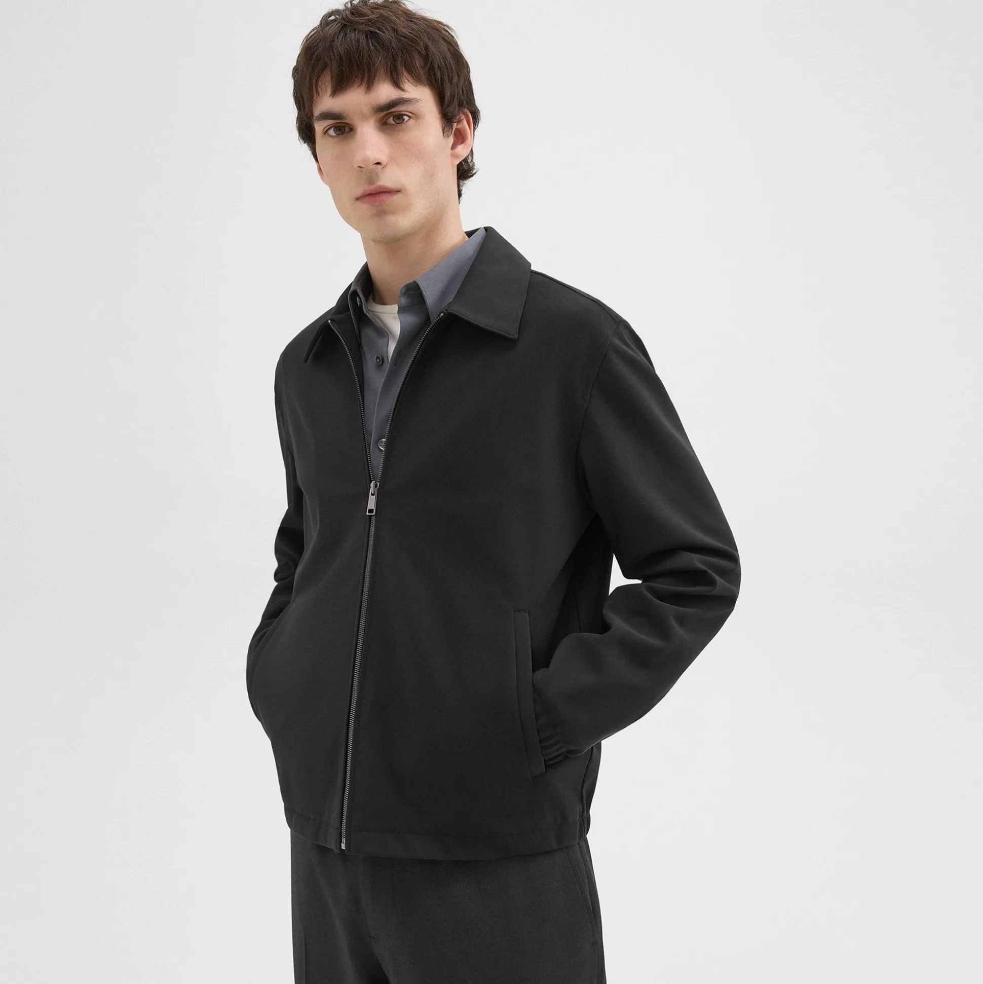 Theory Brody Jacket In Precision Ponte-Men Outerwear|Blazers + Jackets
