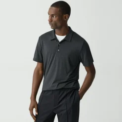 Theory Bron Polo Shirt In Anemone Modal Jersey-Men T-shirts + Polos